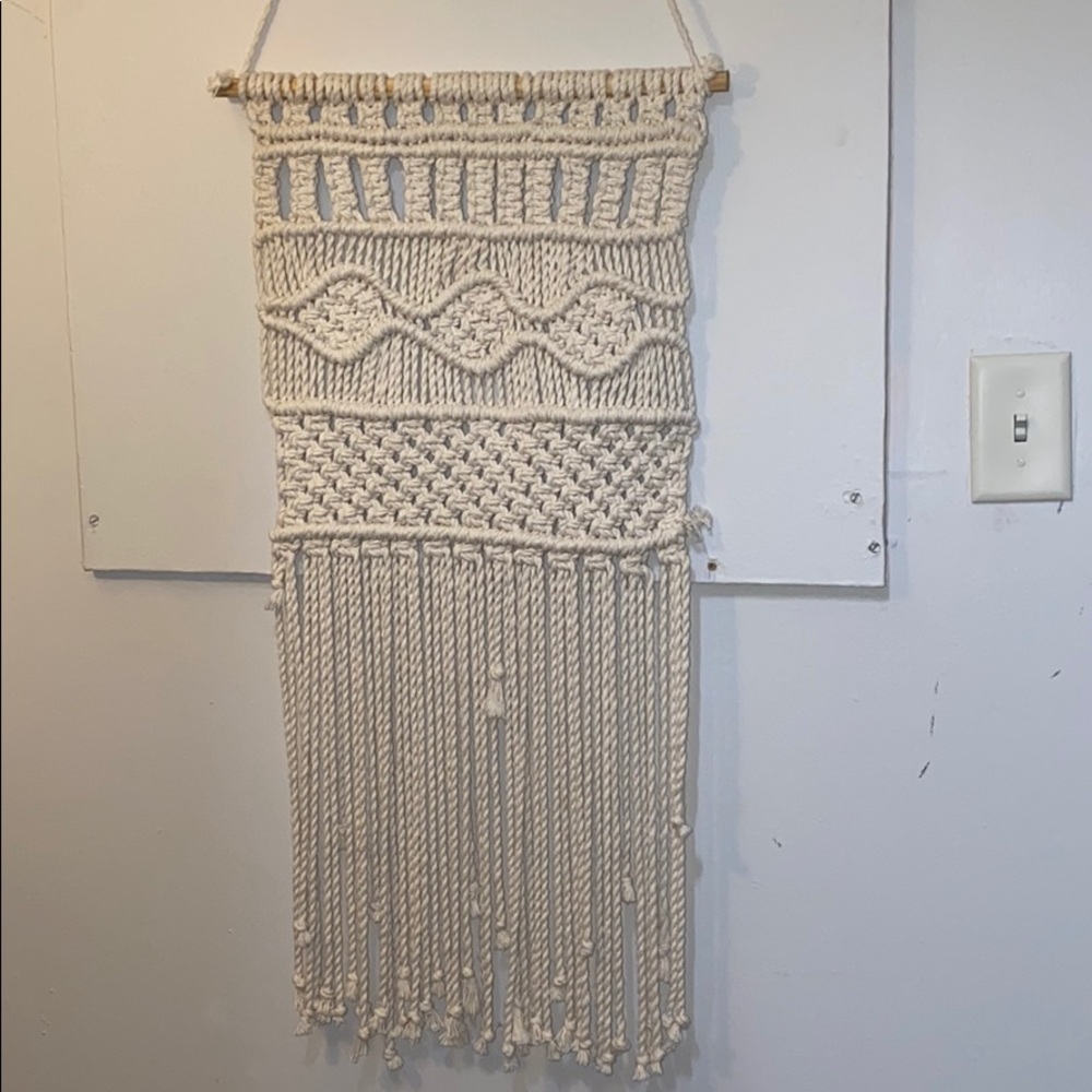Boho knit wall art